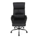 Kancelářské křeslo, černá ekokůže, taštičkové pružiny, kovový kříž, kolečka na tvrdé podlahy