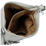 Trendy dámská koženková crossbody kabelka Tizia, světle šedá