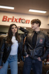 Pánská Kožená Bunda Imperion Flight Pilot Brixton Černá Rub Off Velikost: 5XL