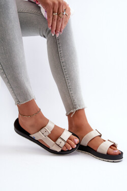 Dámské žabky na ploché podrážce ZAXY LL285072 Bežové 38