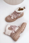 Boty S Kožíškem Typu Beránek Béžové Merilana 40