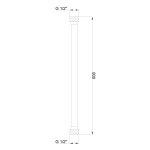 INVENA - Spojovací hadice 80cm, černá AW-44-080-Q