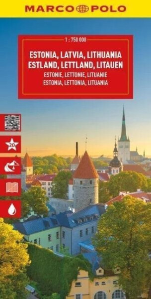 Estonsko, Lotyšsko, Litva 1:750 000 / automapa