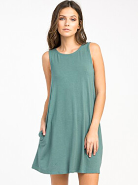 RVCA TEMPTED SILVER/GREEN tričkové šaty - S