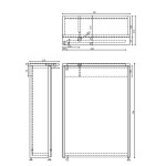 AQUALINE KAWA STRIP galerka LED osvětlením 50x70x22cm, dub emporio WGL35S
