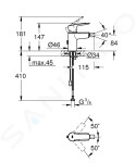 GROHE - QuickFix Start Bidetová baterie s řetízkem, chrom 32281002