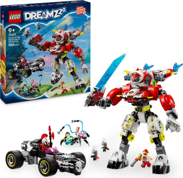 LEGO® DREAMZzz™ 71497 Cooperův tygří robot a Zerův hot rod - LEGO® DREAMZzz™