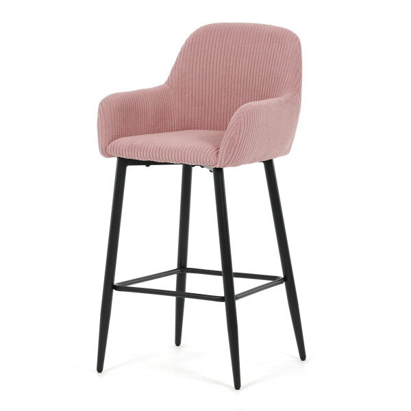Barová židle, růžová, látka,AUB-V4009 PINK6