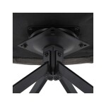 Židle jídelní, 180° otočný mechanismus, lanýžová voděodolná látka, černý kov