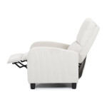 TV a relaxační křeslo, manuální polohování push back, potah manšestrová béžová látka