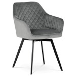 Jídelní židle, šedá, sametová látka, DCH-425 GREY4
