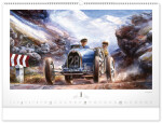 Nástěnný kalendář 2026 NOTIQUE - Oldtimers – Václav Zapadlík, 64 x 42 cm