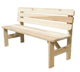 ROJA VIKING zahradní lavice dřevěná PŘÍRODNÍ - 150 cm