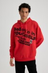 DEFACTO Oversize Fit Hooded Printed Sweatshirt