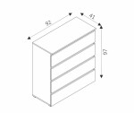Komoda Cosmo C4 Barva korpusu: Bílá