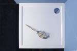 POLYSAN - AURA sprchová vanička z litého mramoru, čtverec 90x90cm, bílá 43511