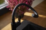KFA - Dřezová baterie RUMBA black s elastickým výtokem černá (6553-915-81