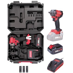 AKU utahovák, 1/2", 450Nm, 20V, sada 1 bat. v kufru, BRUSHLESS, ShareSYS, WORCRAFT CIW-S20LiBM-450