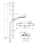 HANSGROHE - Pulsify Select S Sprchový set s termostatem, 3 proudy, EcoSmart, chrom 24262000