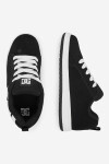 Tenisky DC Shoes COURT GRAFFIK ADBS100207-BKW Látkový materiál,Přírodní kůže (useň) - Nubuk