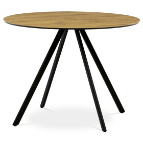 Kulatý jídelní stůl 100x100cm, lamino, dub, HT-R5010 OAK