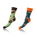 Veselé ponožky 2 páry CRAZY SOCKS 2x - BELLINDA - světle modrá 35 - 38