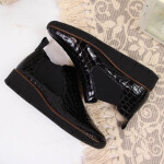 Kožené boty z hadí kůže Rieker W R474 černé 39