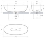 OMNIRES - SHELL M+ Volně stojící vana, 175 x 78 cm, matná béžová SHELL175WWDB