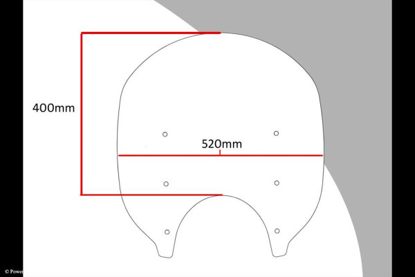 Bmw R18 Classic 22-26 Plexi Standard 400mm - Lehce kouřové
