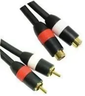 MicroConnect Stereo kabel 2x RCA (M) - 2x RCA (F) 2.5m černá (AUDCH3)