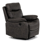 TV a relaxační křeslo s elektrickým ovládáním, potah coffee látka v dekoru vintage, 1 motor 240V