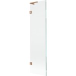 MEXEN/S - Lunar L vanová zástěna FIX 50 x 150, transparent, měď kartáčovaná 897L-050-000-65-00