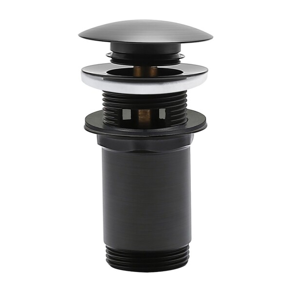 OMNIRES - Zátka klik-klak pro umyvadlo s přepadem i bez přepadu antracit /AT/ A706AT