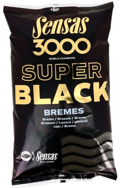 Sensas Krmítková směs 3000 Super Black 1kg - Bremes - Cejn,Sensas Krmítková směs 3000 Super Black 1kg - Bremes - Cejn