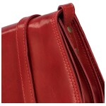 Prostorná dámská kožená crossbody taška Melinda, červená