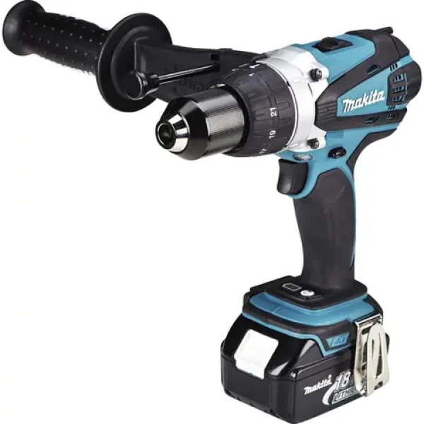 Makita DHP458RTJ / Aku Příklepový šroubovák / 18V / 2x5.0Ah / 13mm sklíčidlo / 2000 ot-min / 30000 úderů-min / 91 Nm (DHP458RTJ)