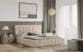 FRONTI Postel RIMINI 180x200 béžová s úložným prostorem