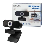 LogiLink HD Webcam černá / Webkamera / 1280x720 / 720p / 30 fps / Mikrofon / USB (UA0368)