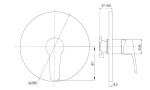 Rubineta - Podomítková baterie KUBO-1F-UNO OLBAPM0001