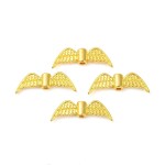 Kovová andělská křídla - zlatá - 7,5 x 21,5 x 3 mm - 1 ks