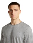 Pánské merino triko dlouhý rukáv ICEBREAKER Mens Merino 150 Lodge LS Tee, Metro Heather velikost: M