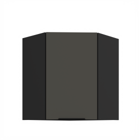 Horní rohová skříňka Aria 60x60 GN-72 1F (45°) Barva korpusu: Černá, Barva dvířek: GR - Graphite AFM
