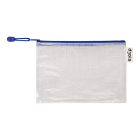 Djois obálka se zipem, A5, PVC síťovina, modrá, 8 ks