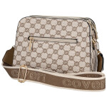 Stylová dámská koženková crossbody Maria, tmavě béžová
