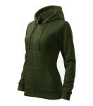 Trendy Zipper mikina dámská military M