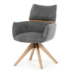 Jídelní židle, šedá, látka, DCH-D1348 GREY2