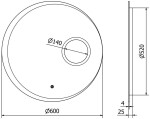 MEXEN - Ella zrcadlo s osvětlením s kosmetickým zrcátkem, 60 cm, LED 600 9811-060-060-611-00