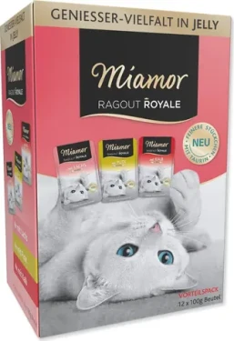 Finnern Miamor Ragout Royale Adult krůtí, losos, telecí / Kapsička pro kočky / v želé / 4x3x100 g (393-74099)