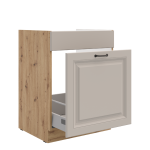 Spodní skříňka pod dřez Stilo 60 ZL 1S BB - Premium Box Barva korpusu: Bílá, Barva dvířek: Dust Grey