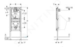 GEBERIT - Duofix Předstěnová instalace pro pisoár, výška 112–130 cm, univerzální, pro ostřikovací hlavici 111.676.00.1